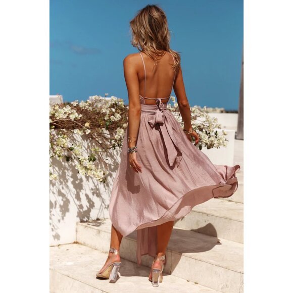 Hello Molly | Stop Motion Maxi Dress Mocha - Picture 2 of 5